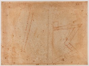 Pyhän Pier Gattolinin portin läheisyydessä olevien muurien suunnitelma tekijältä Michelangelo Buonarroti