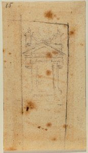 Luonnos ikkunasta tekijältä Michelangelo Buonarroti