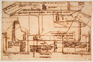 Julius II:n hautakammion marmoriharkkojen luonnokset. tekijältä Michelangelo Buonarroti