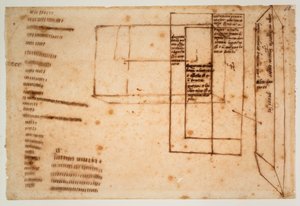 Julius II:n hautakammion marmoriharkkojen luonnokset. tekijältä Michelangelo Buonarroti