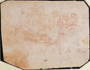 Study for the Massacre of the Innocents (ruskea muste paperille) (recto) (vero katso 191770)