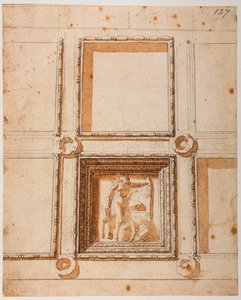 Tutkimus uuden sakastin kupolin koristelua varten. tekijältä Michelangelo Buonarroti