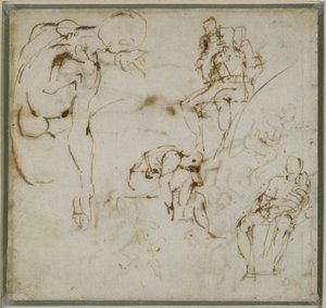 Study of Figures, n. 1511 tekijältä Michelangelo Buonarroti