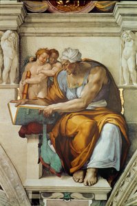 Sikstuksen kappeli (fresko) tekijältä Michelangelo Buonarroti