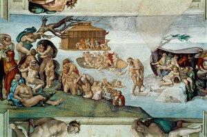 Sikstuksen kappeli (fresko) tekijältä Michelangelo Buonarroti
