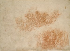 Rohkean käärmeen palvonta, 1500-luku tekijältä Michelangelo Buonarroti