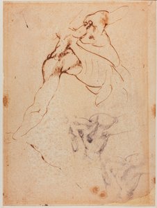 Vartalotutkimus "Cascinan taistelua" varten, 1500-luku (piirustus). tekijältä Michelangelo Buonarroti