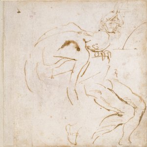 Kaksi osittaista kuvatutkimusta, c1490-1560 tekijältä Michelangelo Buonarroti