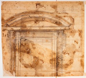 San Giovanni dei Fiorentinin ikkunaluonnokset tekijältä Michelangelo Buonarroti
