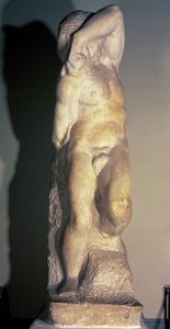 Nuori orja, n. 1520-23 tekijältä Michelangelo Buonarroti