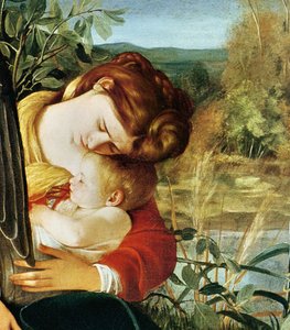 Lepää pakeneessasi Egyptiin (yksityiskohta 1603) tekijältä Michelangelo Merisi Caravaggio
