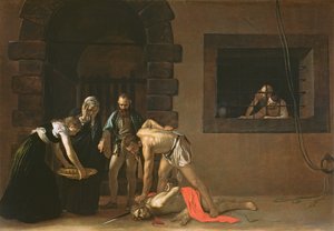 Pyhän Johannes Kastajan kannan mestaus, 1608 tekijältä Michelangelo Merisi Caravaggio