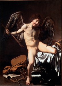 Amor vincit omnia (kutsutaan Voittaja Cupidoksi tai Rakkaus Voittaja tai Maallinen rakkaus) (maalaus