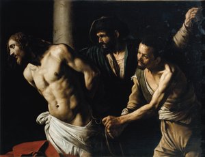 Kristuksen liputus tai ruoskiminen pilarissa (öljy kankaalle tekijältä Michelangelo Merisi da Caravaggio