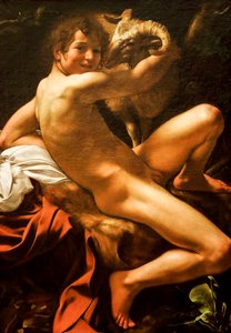 Pyhä Johannes Kastaja tekijältä Michelangelo Merisi da Caravaggio