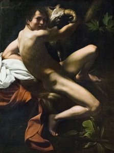 Pyhä Johannes Kastaja, Nuoret oinaan kanssa tekijältä Michelangelo Merisi da Caravaggio