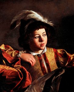 Pyhän Matteuksen kutsumus, yksityiskohta (öljy kankaalle tekijältä Michelangelo Merisi da Caravaggio