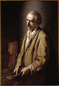 Omakuva (omakuva) Michelangelo Pittatoren (1825-1903) maalaus 1894 Koko 107x73 cm Asti, Pinacoteca Civica tekijältä Michelangelo Pittatore