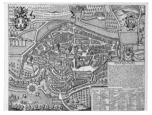 Fabriano Italian kuuluisin maa, 1630 tekijältä Michele Buti