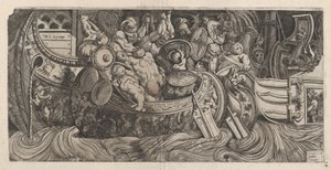 Rooman loiston peili: Meritaistelu, 1500-luku, 1500-luku. tekijältä Michele Lucchese