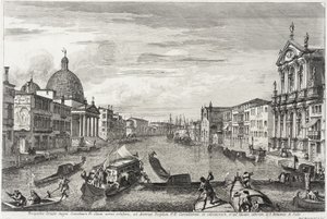Suuri kanava San Simone Piccolon ja Santa Chiaran välillä, noin 1740-41. tekijältä Michele Marieschi
