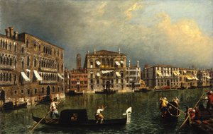 Grand Canal [Rio di] Cassa? Foscari, n. 1740-1743 tekijältä Michele Marieschi