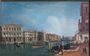 Näkymä Grand Canal -kanavalle Cà Pesaron lähellä tekijältä Michele Marieschi
