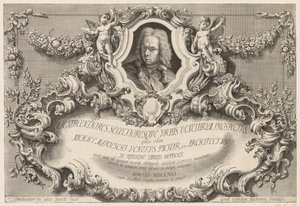 Näkymät Venetsiaan: Frontispiece - otsikkosivu tekijältä Michele Marieschi