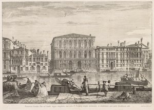 Näkymät Venetsiaan: Palazzo Pesaro, 1741. tekijältä Michele Marieschi