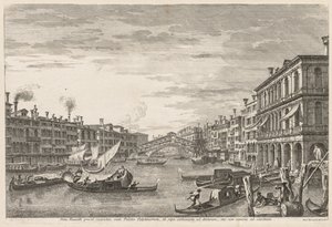Näkymät Venetsiaan: Rialto, 1741. tekijältä Michele Marieschi