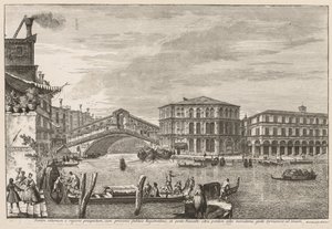 Näkymät Venetsiaan: Rialton silta ja markkinat, 1741. tekijältä Michele Marieschi