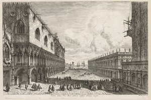 Näkymät Venetsiaan: Piazzetta, 1741. tekijältä Michele Marieschi