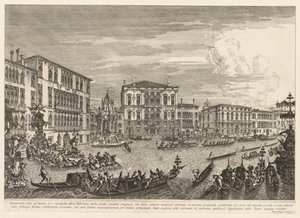 Näkymät Venetsiaan: Regatta, 1741. tekijältä Michele Marieschi