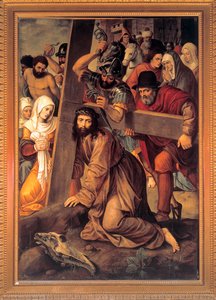 ""Christ portant sa croix" (Kristus kantaa ristiä) Peinture de Michiel Coxcie (Coxie) (1499-1592)