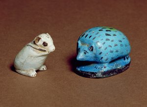 Siili ja jerboa, Beni Hasanista ja Heliopoliksesta, 12.-13. dynastia, n. 1963-1648 eKr. (fajanssi)