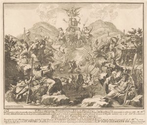Seconda Macchina Kiinalle 1738: Bacchuksen ja Ceresin voitto tekijältä Miguel de Sorellò, after Carl Marcus Tuscher