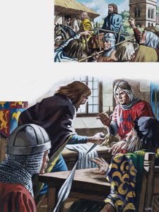 Englannin Rikhard II:n viha (guassi paperille)