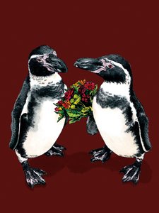 Anniversary Penguins on Red Oxide, 2020 tekijältä Mike Davis