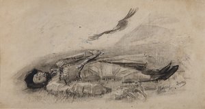 Kuvitus M. Lermontovin runoon Ismail-Bey, 1889-1891 tekijältä Mikhail Aleksandrovich Vrubel