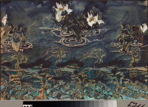 Nenuphars (nympheas) (Water lillies) - Mihail Aleksandrovich Vrubelin (Vrubel) (1856-1910) työ, akvarelli ja guassi paperille, venäläinen taide 1800-1900-luvulla, jugend - Valtionmuseo Abramtsevo Estate, Moskova tekijältä Mikhail Aleksandrovich Vrubel