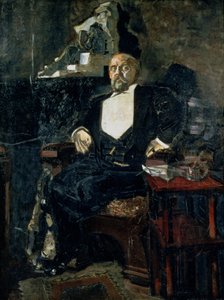 Muotokuva Savva Mamontovista, ensimmäisen yksityisen oopperan perustajasta tekijältä Mikhail Aleksandrovich Vrubel