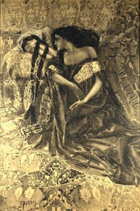 Tamara ja Demon. Kuvitus Mikhail Lermontovin runoon Demoni, 1890-1891