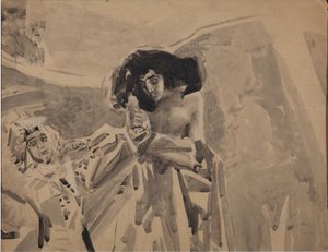 Tamaras tanssi. Kuvitus Mikhail Lermontovin runoon Demoni, 1890-1891 tekijältä Mikhail Aleksandrovich Vrubel