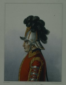 Henkivartijan ratsuväkirykmentin kypärä 1764-1796, 1840-luvun alku tekijältä Mikhail Ivanovich Terebenev
