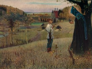 "Lapsen Bartolomeuksen unelma", 1889-1890, 1965. tekijältä Mikhail Nesterov