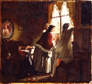 Kuvitus runoon Tambovin rahastonhoitajan vaimo M. Lermontovin mukaan, 1862 tekijältä Mikhail Petrovich Klodt Baron