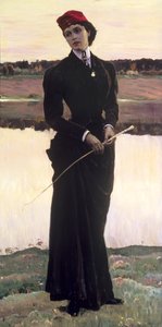 Olga Nesterovan muotokuva tai Nainen ratsastuksessa, 1906