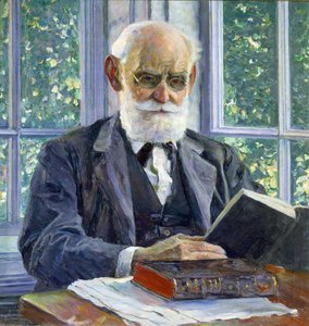 Fysiologin, psykologin ja lääkärin Ivan P. Pavlovin muotokuva, 1849-1936, 1930. tekijältä Mikhail Vasilyevich Nesterov