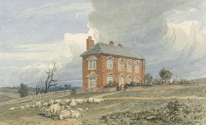 Irmingland Hall, Norfolk (wc musteella grafiitin päällä kudottupaperilla)