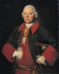 Kreivi Ivan Terentievich Meshcherskyn muotokuva, 1756 tekijältä Mina Lukich Kolokolnikov